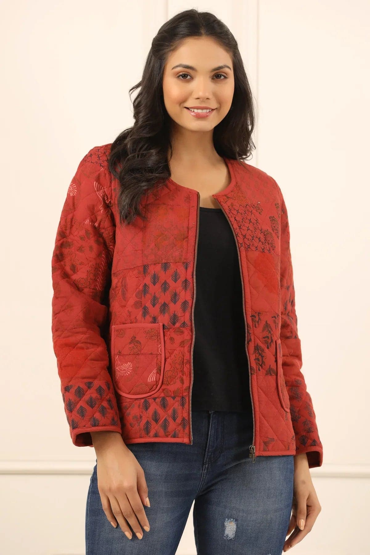 Printed Women Quilted Jacket