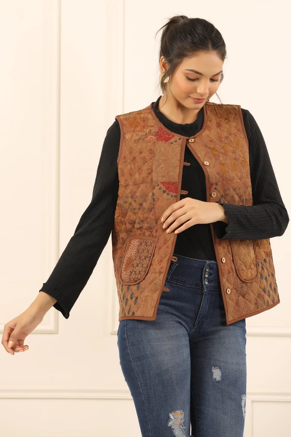 Printed Women Quilted Jacket
