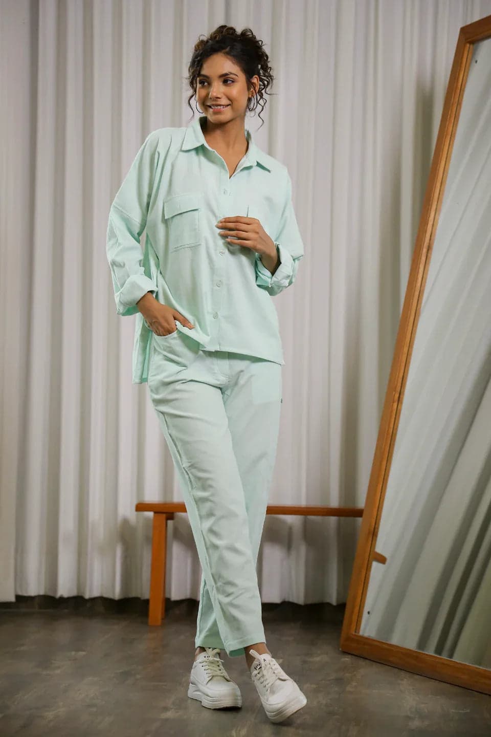 Sea Green Corduroy Co-Ord Set