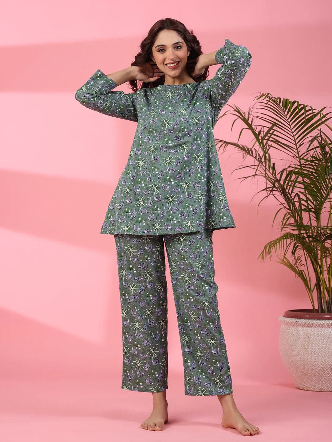 Green & Blue Loungewear Set