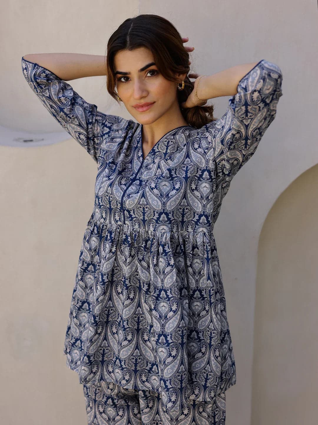 Indigo Printed Loungewear Set