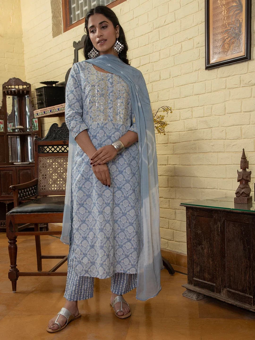 Floral Printed Kurta Set For Womens